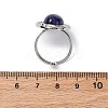 Oval Natural Sodalite Finger Rings RJEW-M063-01P-09-5
