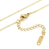 Ion Plating(IP) 304 Stainless Steel Crystal Rhinestone Heart Pendant Necklaces for Women NJEW-K276-16G-2