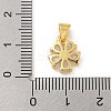 Rack Plating Brass Micro Pave Cubic Zirconia Pendants KK-G513-16G-3
