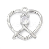 Brass Micro Pave Cubic Zirconia Pendants ZIRC-P122-01D-P01-1