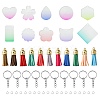 DIY Acrylic Disc Tassel Keychain Making Kits DIY-FS0006-01A-1