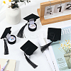 4Pcs Doctoral Hat Shaped Velvet Jewelry Ring Storage Boxes CON-SC0001-18A-4