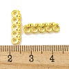 Brass Clear Cubic Zirconia Spacer Bars KK-L075-009G-2