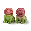 Dyed Natural Imperial Jasper Dog Figurine Statue for Living Room Table Home Decoration DJEW-N003-05B-1
