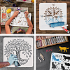 Plastic Drawing Painting Stencils Templates DIY-WH0396-201-4