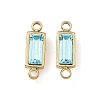 Birthstone 304 Stainless Steel Rhinestone Connector Charms STAS-L022-576G-08-1