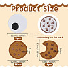 40Pcs 3 Styles Chocolate Cookies Polyester Embroidered Cloth Patch PATC-OC0001-05-2