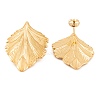 Ion Plating(IP) 304 Stainless Steel Stud Earrings for Women EJEW-L272-034G-03-2