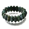 Bicone Natural Moss Agate Beads Stretch Bracelets for Women Men BJEW-C097-05K-1