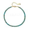 Bohemian Style Synthetic Turquoise & Brass Rondelle Disc Heishi Beaded Anklets FS-WG8FF45-13-1