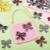 16Pcs 4 Colors Bowknot Rhinestone Patches PATC-TA0001-18-8