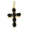 Rack Plating Brass Cubic Zirconia European Dangle Charms KK-P287-47G-2