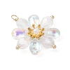 Glass Beaded Pendants PALLOY-MZ01186-01-3