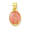 Rack Plating Brass Enamel Pendants KK-B091-15D-1