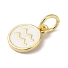 Real 18K Gold Plated Brass Enamel Charms KK-L216-001G-E02-2