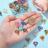 44Pcs 22 Colors Alloy Enamel Connector Charms ENAM-CJ0006-64-4