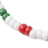 Christmas Glass Seed & Handmade Lampwork Beads Stretch Bracelets for Women BJEW-MZ00197-03-4