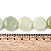 Natural Flat Round Xiuyan Jade Beads Strands G-L245-03B-5