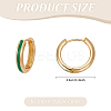 6 Pairs 6 Colors Real 18K Gold Plated Brass Huggie Hoop Earrings EJEW-AN0004-67-2