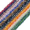 Transparent Electroplate Glass Beads Strands EGLA-N013-T4mm-B-M-1