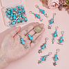 24Pcs 8 Styles Alloy & Synthetic Turquoise Beads  Pendants Decoration HJEW-DR00150-3