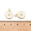 Brass Enamel Charms KK-L237-022G-01-3