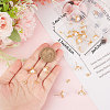 16Pcs Brass Flower Stud Earring Findings KK-BBC0007-07-3