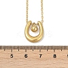 304 Stainless Steel U-shaped with Ball Pendant Necklaces LS-NJEW-V004-01G-3