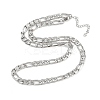 6MM 304 Stainless Steel Figaro Chain Necklaces for Women NJEW-G177-02P-4