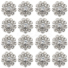 16Pcs 1-Hole Alloy Shank Buttons BUTT-GF0001-27-1