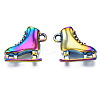 Rainbow Color Alloy Pendants PALLOY-N156-148-NR-2