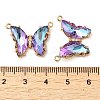Brass Pave Faceted Glass Connector Charms FIND-Z020-03N-3