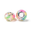 Transparent Resin European Rondelle Beads RPDL-P005-01P-12-3