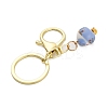 Fortune Cat Porcelain Pendant Keychain KEYC-G064-03G-3