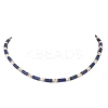 Round Synthetic Howlite & Natural Lapis Lazuli Heishi Beaded Necklaces for Women NJEW-JN06000-02-3