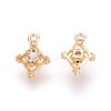 Brass Cubic Zirconia Pendants X-KK-T014-106G-2