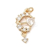 Brass Pave Cubic Zirconia Pendants KK-A286-13G-01-1