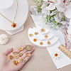 16Pcs 8 Styles Brass Bead Caps KK-BBC0023-52-3