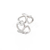 Non-Tarnish 304 Stainless Steel Open Heart Wrap Cuff Ring for Women RJEW-S405-170P-3