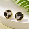 304 Stainless Steel Stud Earrings for Women EJEW-K268-14G-1