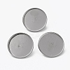Non-Tarnish 304 Stainless Steel Brooch Cabochon Settings LS-STAS-L253-010A-P-1