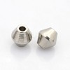 Tarnish Resistant Bicone 201 Stainless Steel Beads STAS-N044-15-1