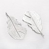 Feather Alloy Pendants PALLOY-L166-15S-1