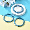 Synthetic Turquoise Jasper Bead Stretch Bracelets BJEW-K212-B-022-1