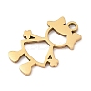 201 Stainless Steel Pendants STAS-Q341-09G-2