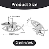 2 Pairs Stainless Steel Cufflinks AJEW-FH0006-22P-2