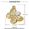 304 Stainless Steel Enamel Pendants STAS-OY005-36G-2