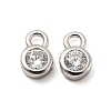 Real Platinum Plated Rhodium Plated 925 Sterling Silver Charms STER-K176-03F-P-2