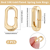 2Pcs Brass Spring Gate Rings KK-BBC0024-20G-01-2