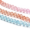 Transparent Painted Glass Beads Strands DGLA-A034-T4mm-A19-4